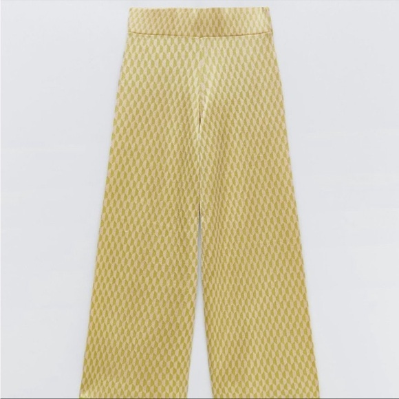 Zara Jacquard multicolor culottes Retro Pants Women Size Small - Picture 2 of 6
